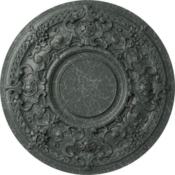 Ekena Millwork Jackson Ceiling Medallion (Fits Canopies up to 13 1/2"), 32 3/4"OD x 2 1/2"P, Athenian Green Crackle CM32JAAGC - main